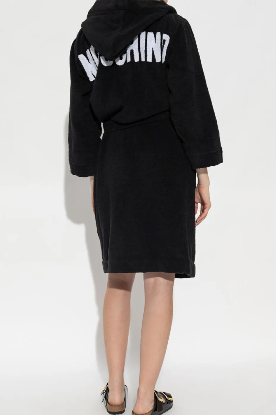 Moschino BLACK Bathrobe with logo