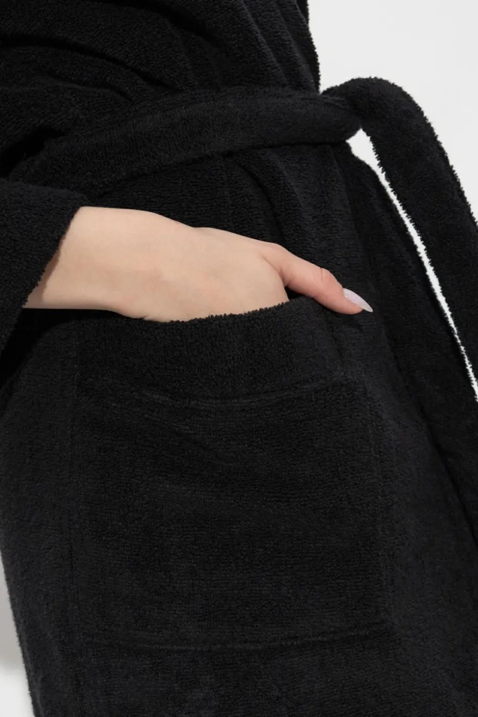 Moschino BLACK Bathrobe with logo