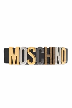 Moschino BLACK Belt with logo