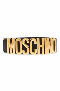 Moschino BLACK Belt with logo