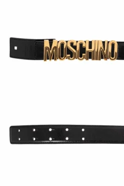 Moschino BLACK Belt with logo