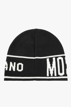 Moschino BLACK Branded beanie