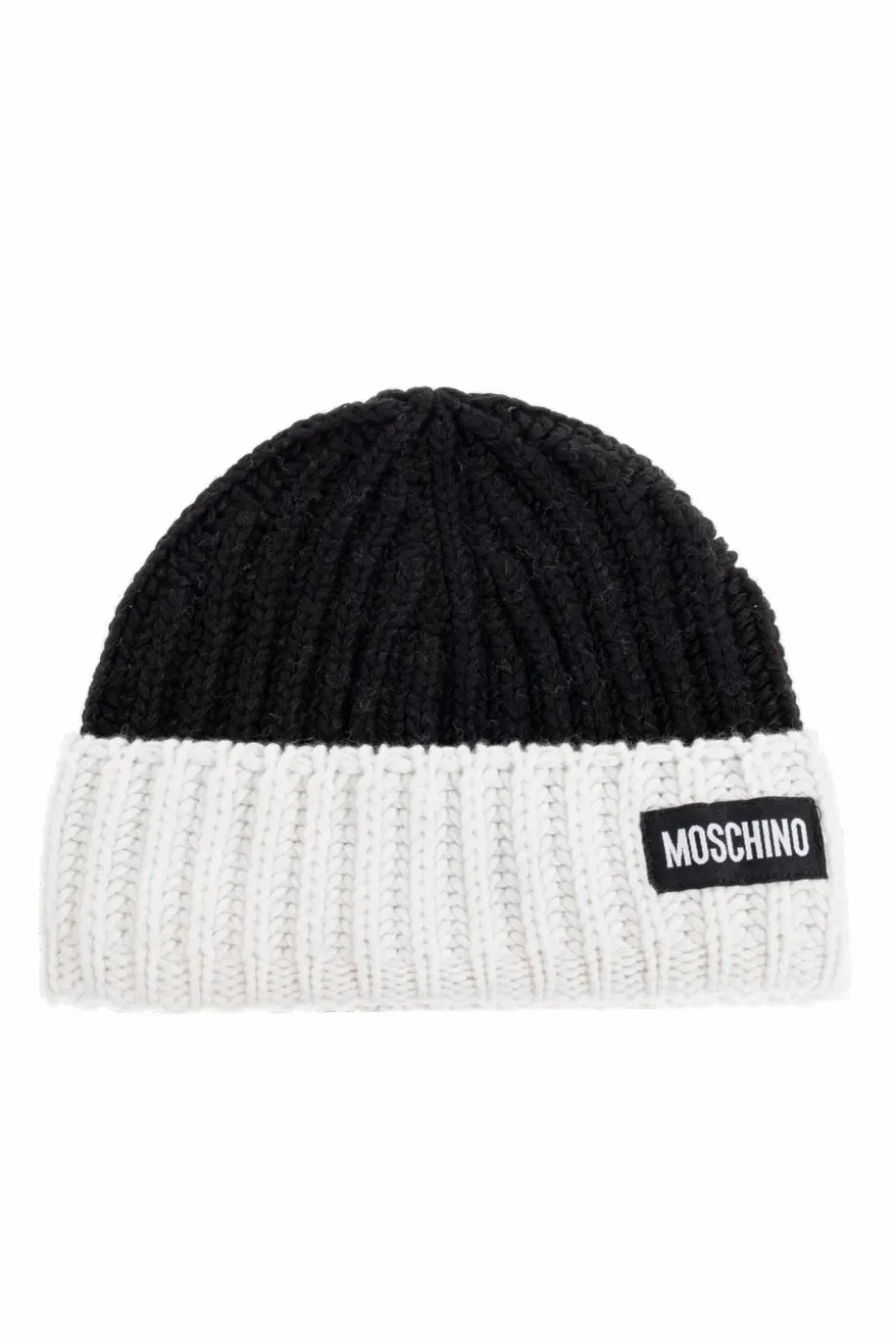 Moschino BLACK Cap with logo patch