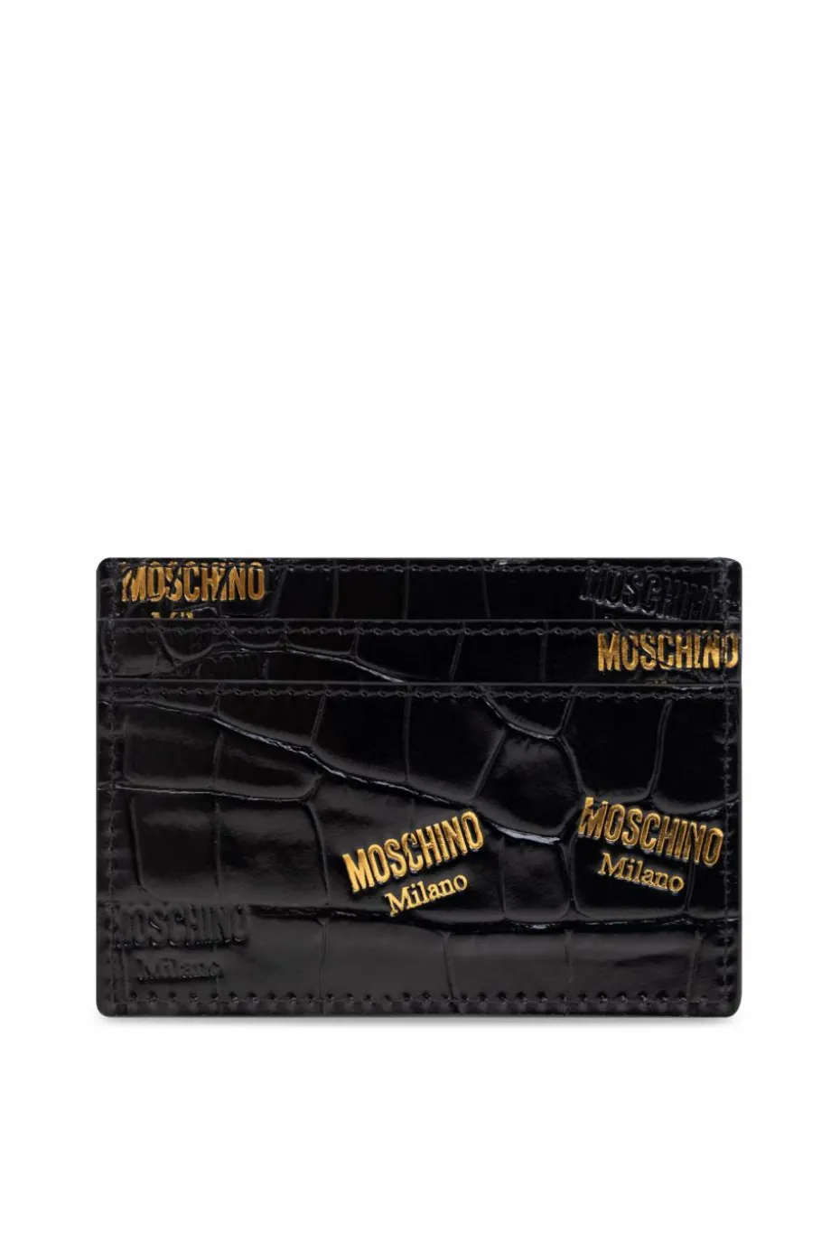 Moschino BLACK Card case with logo