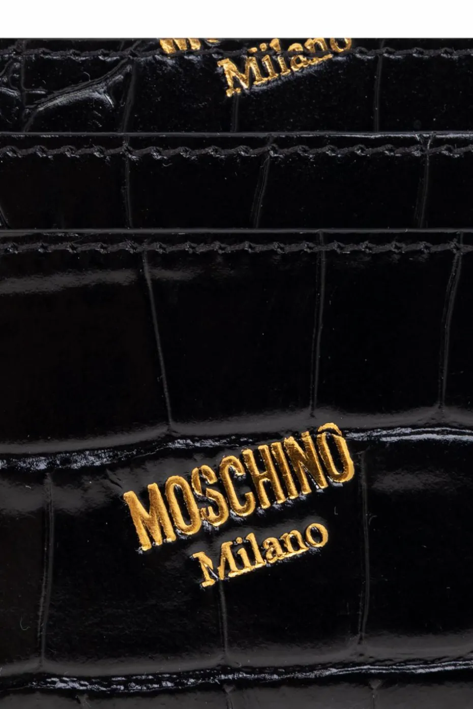 Moschino BLACK Card case with logo