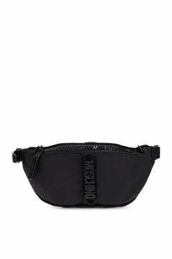 Moschino BLACK Dog waist bag