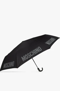 Moschino BLACK Folding umbrella with logo