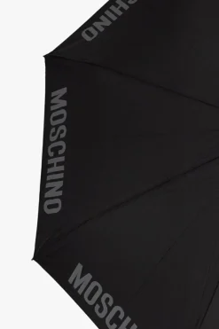 Moschino BLACK Folding umbrella with logo