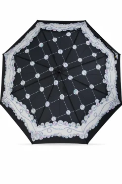 Moschino BLACK Folding umbrella with logo