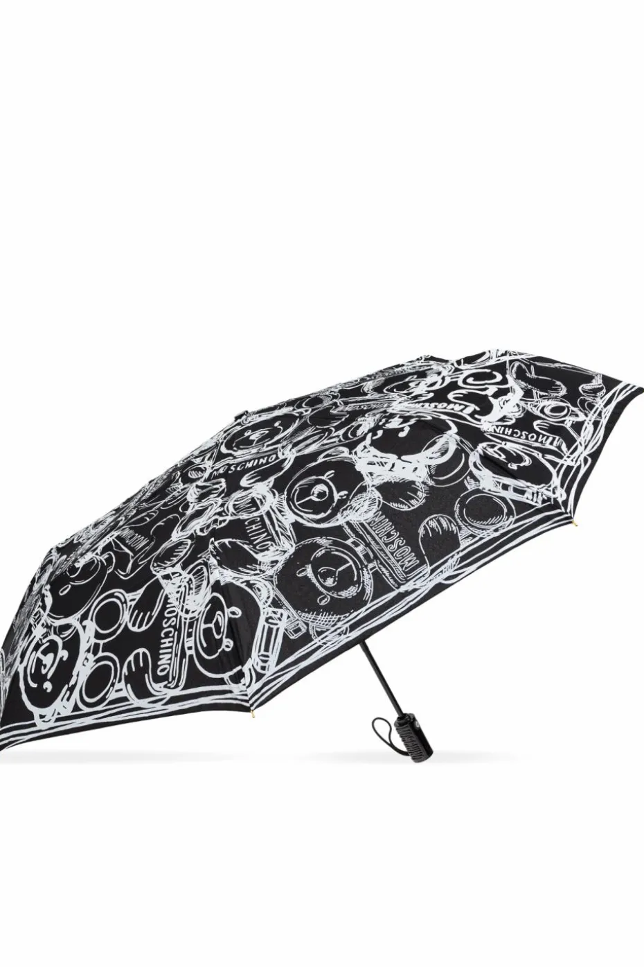 Moschino BLACK Folding umbrella with logo