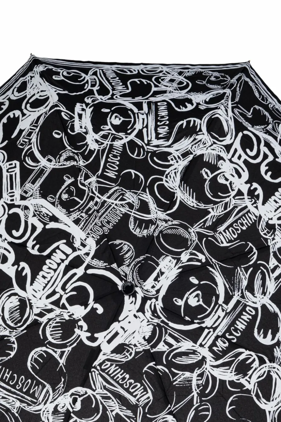 Moschino BLACK Folding umbrella with logo