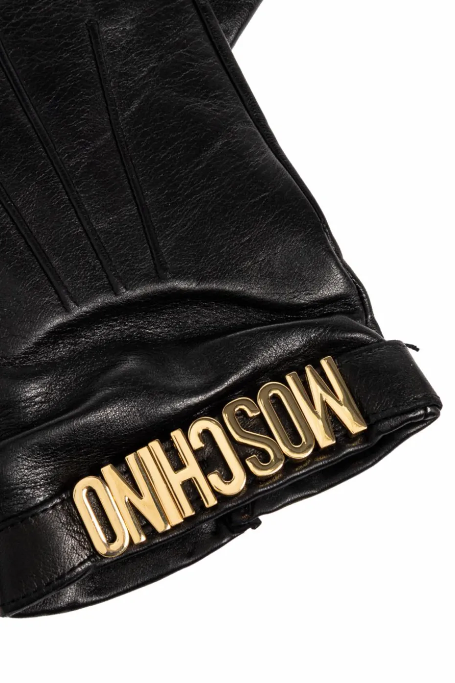Moschino BLACK Leather gloves
