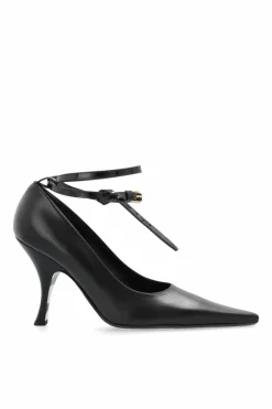 Moschino BLACK Leather high heels