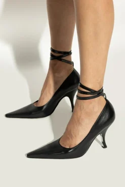 Moschino BLACK Leather high heels
