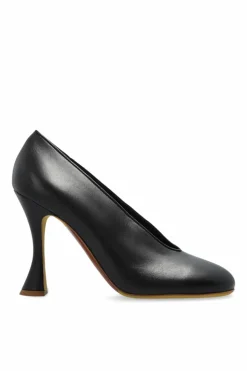 Moschino BLACK Leather high-heeled shoes