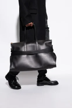 Moschino BLACK Leather "shopper" bag