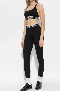 Moschino BLACK Leggings with logo