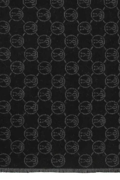 Moschino BLACK Logo scarf