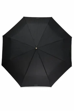 Moschino BLACK Pinstriped folding umbrella