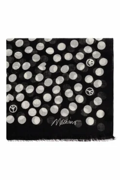 Moschino BLACK Polka dot patterned scarf