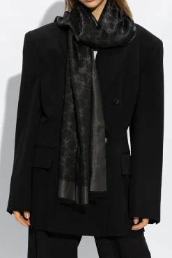 Moschino BLACK Scarf with monogram