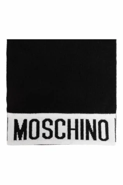 Moschino BLACK Scarf with logo