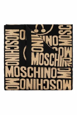 Moschino BLACK Scarf with logo