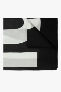 Moschino BLACK Scarf with logo