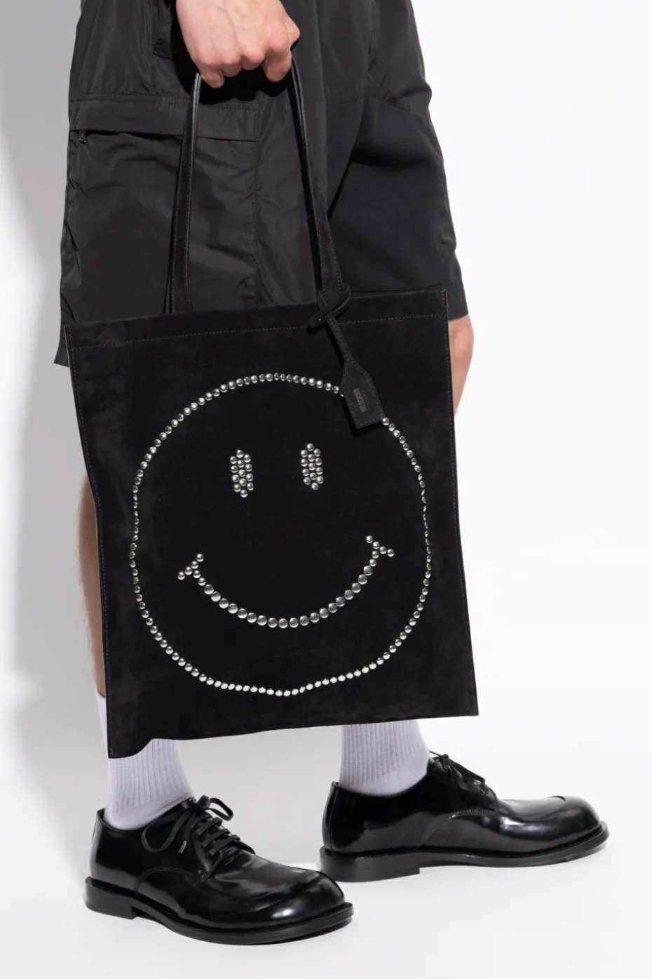 Moschino BLACK Shopper bag from the "Smiley" collection