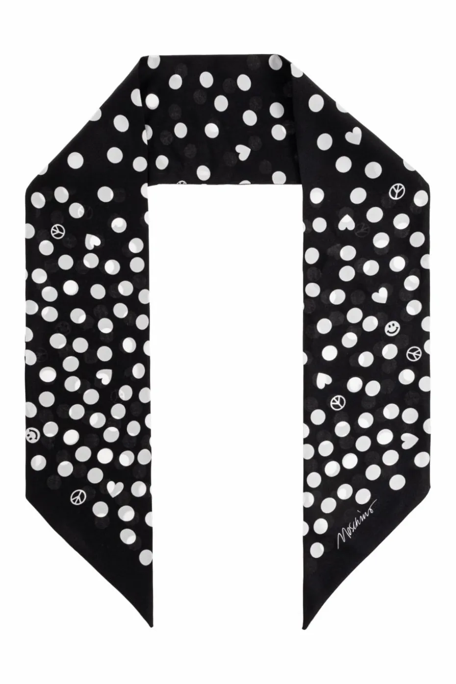 Moschino BLACK Silk scarf