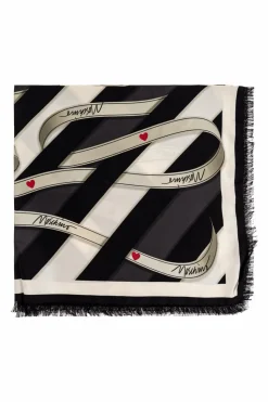 Moschino BLACK Silk scarf