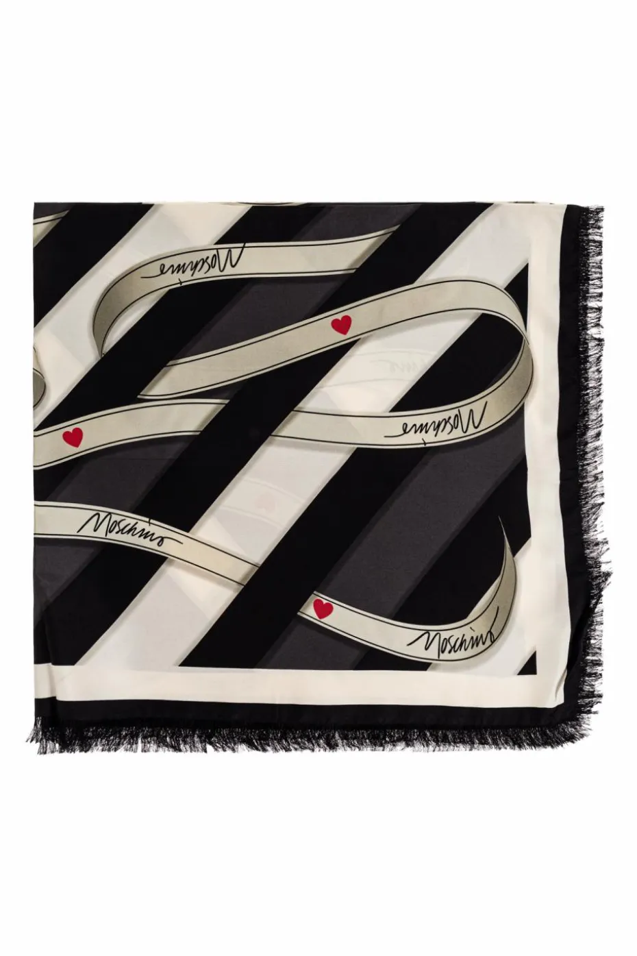 Moschino BLACK Silk scarf