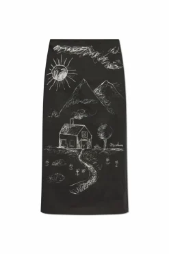 Moschino BLACK Skirt with print