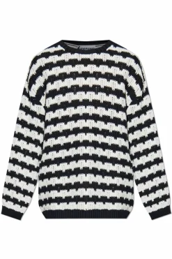 Moschino BLACK Sweater with striped pattern