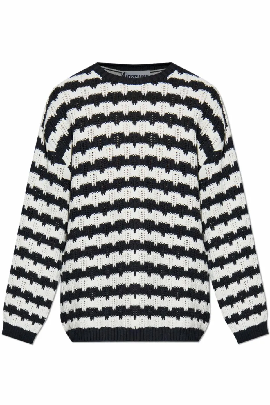 Moschino BLACK Sweater with striped pattern