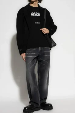Moschino BLACK Sweater with logo