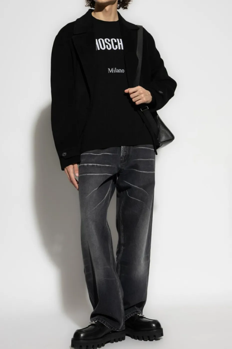 Moschino BLACK Sweater with logo
