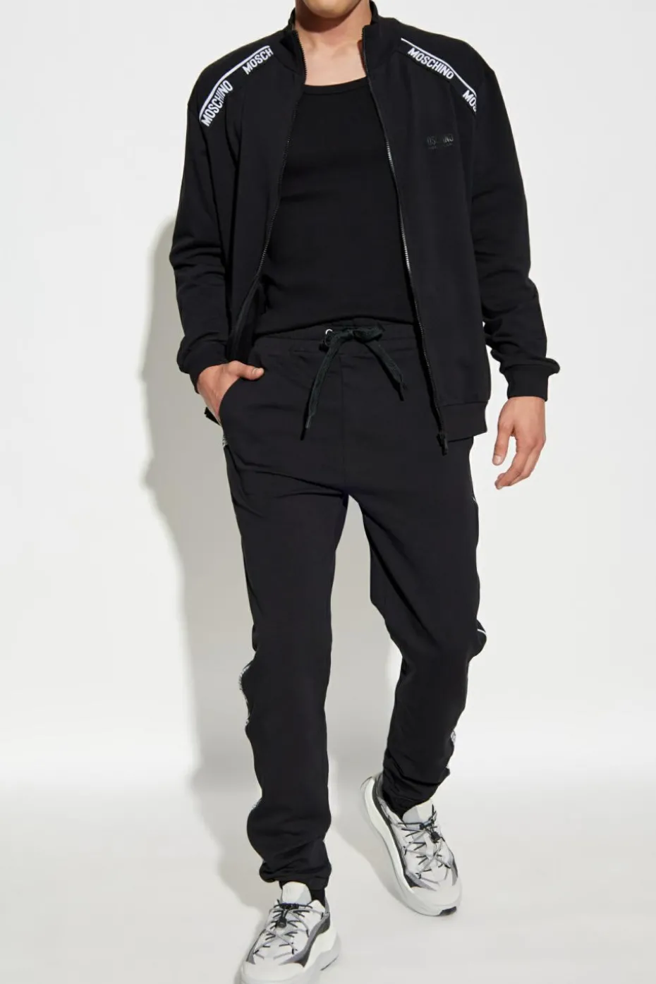 Moschino BLACK Sweatpants with logo