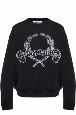 Moschino BLACK Sweatshirt with embroidered logo