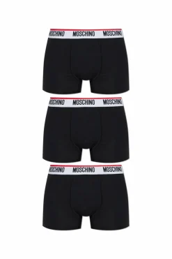 Moschino BLACK Three-pack of boxers with logo