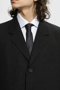 Moschino BLACK Tie with logo