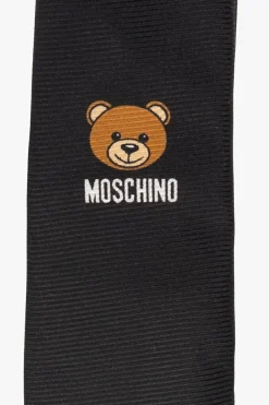 Moschino BLACK Tie with logo
