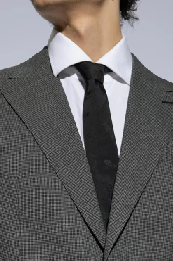 Moschino BLACK Tie with monogram
