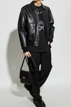 Moschino BLACK T-shirt with embroidered logo