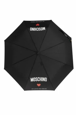 Moschino BLACK Umbrella with logo