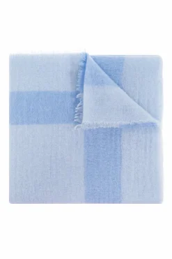Moschino BLUE Cashmere scarf with logo