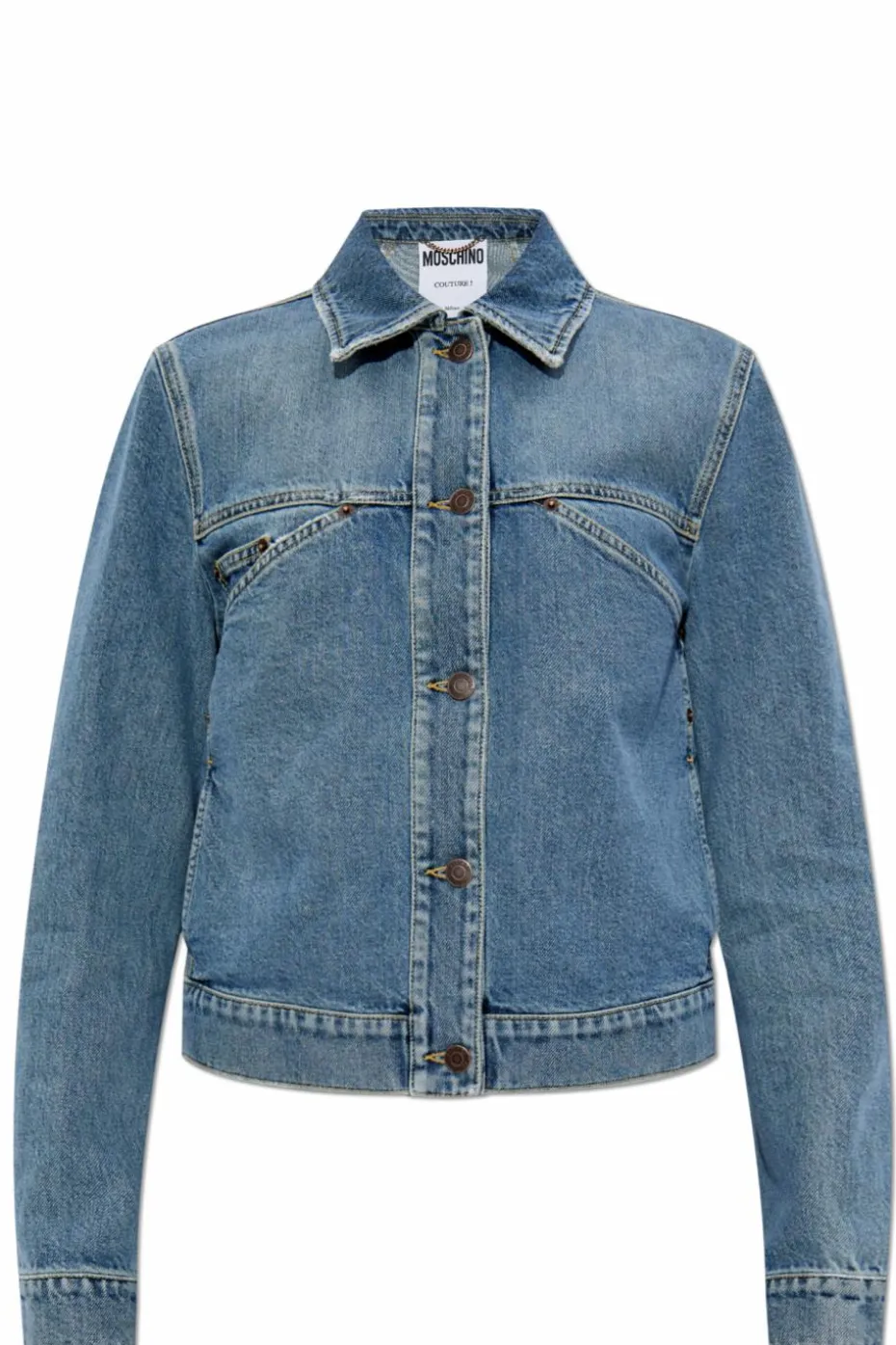 Moschino BLUE Denim jacket with vintage effect