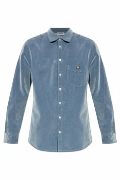 Moschino BLUE Denim shirt with logo