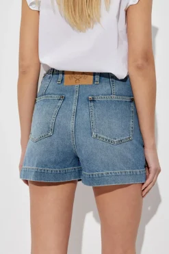 Moschino BLUE Denim shorts with vintage effect