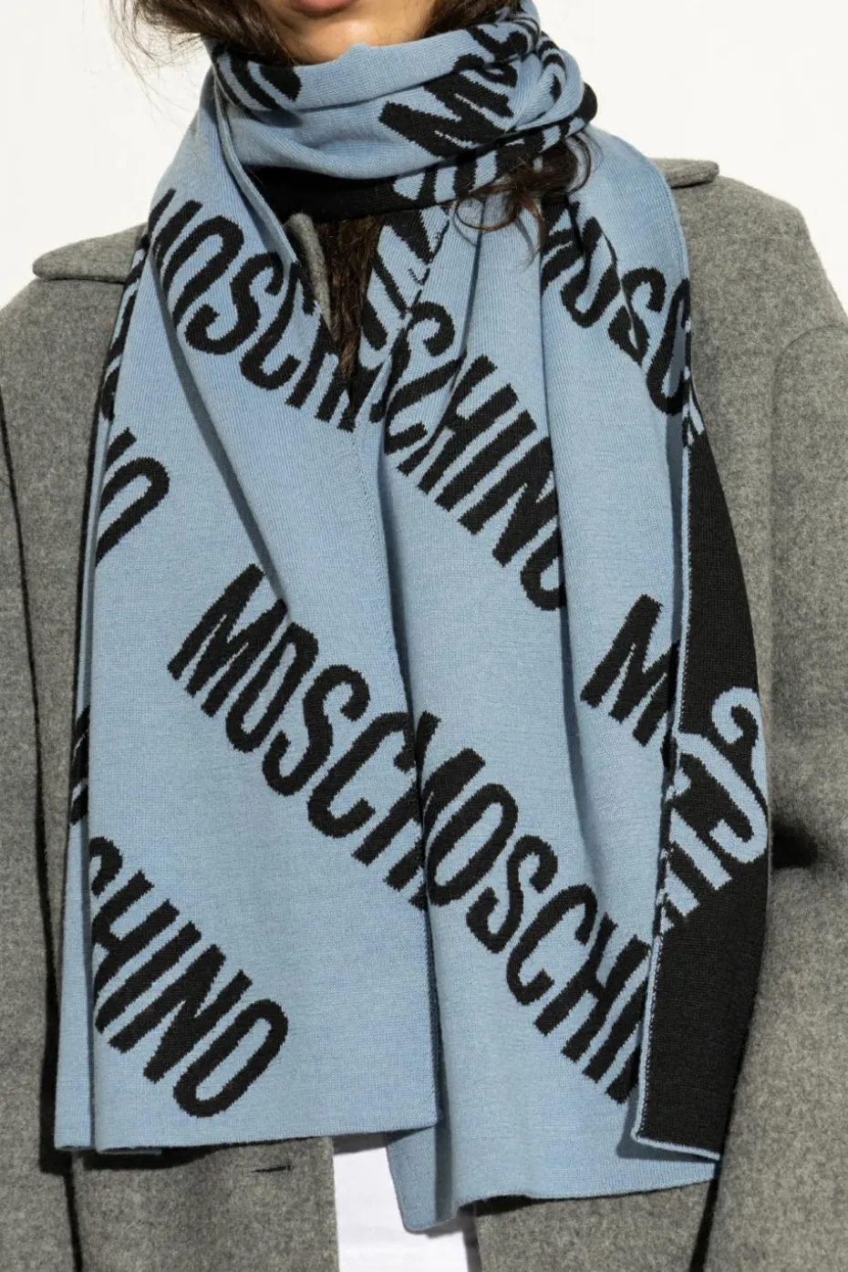 Moschino BLUE Monogram scarf